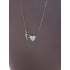 Ketting hart parelmoer